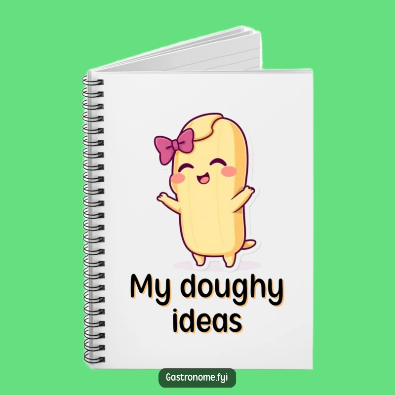 Funny Baguette Bow Notebook - Perfect for Dramatic Ideas & Notes