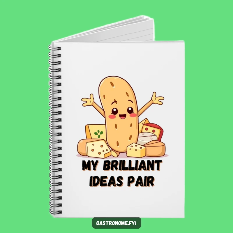Funny Baguette Gourmet Notebook: Jot Down Delicious Ideas, Perfect Funny Gift