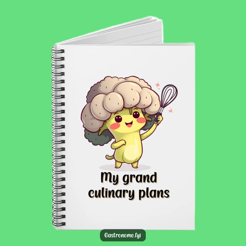 Funny Broccoli Chef Notebook - Record Culinary Dramas Funny Gift