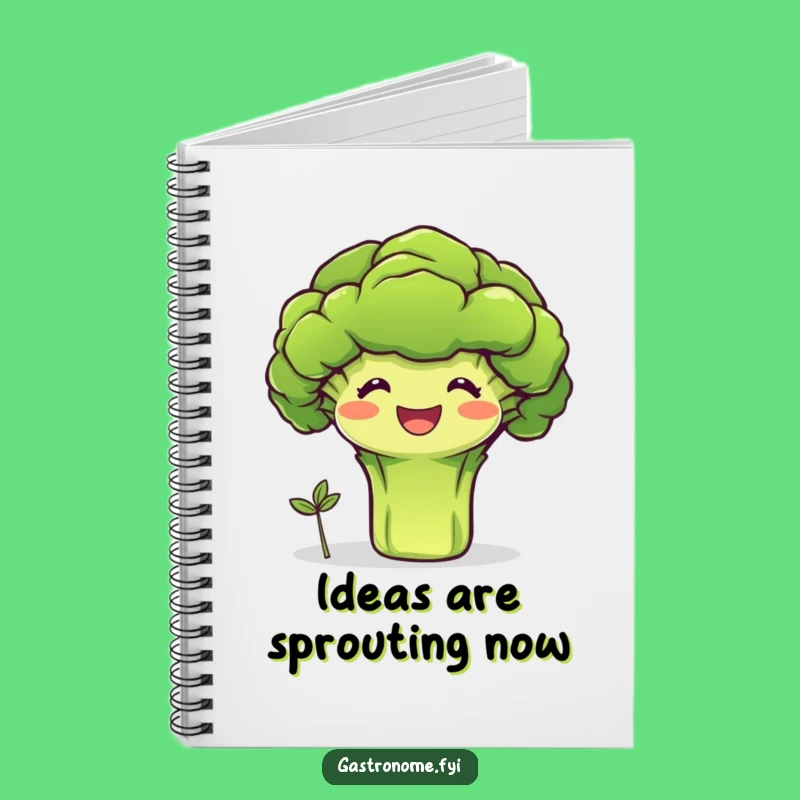 Funny Broccoli Sprout Notebook: Jot Down Healthy Ideas with Humor, Perfect Funny Gift