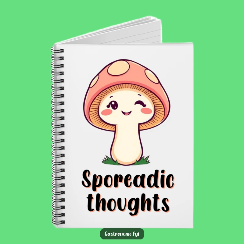 Funny Cheeky Mushroom Notebook, Journal for Playful Thoughts