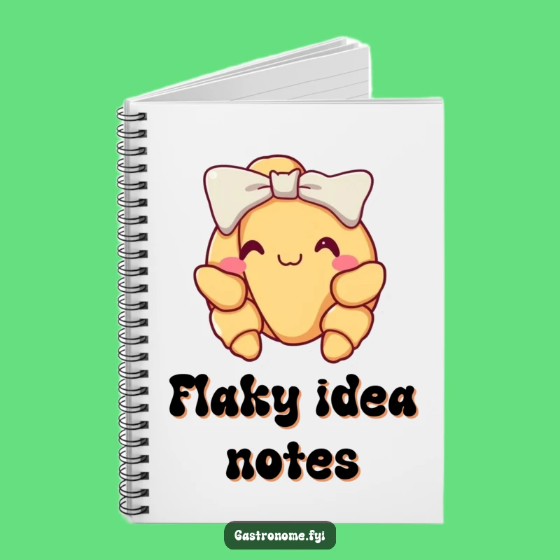 Funny Croissant Bow Notebook: Elegant Notes, Parisian Flair, Perfect Funny Gift