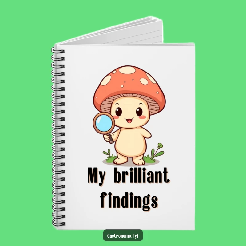Funny Mushroom Magnify Notebook: Jot Down Curious Ideas