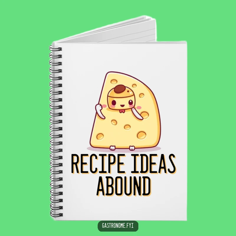 Funny Pastry Ideas Notebook: Jot Down Recipes with Cheese Charm