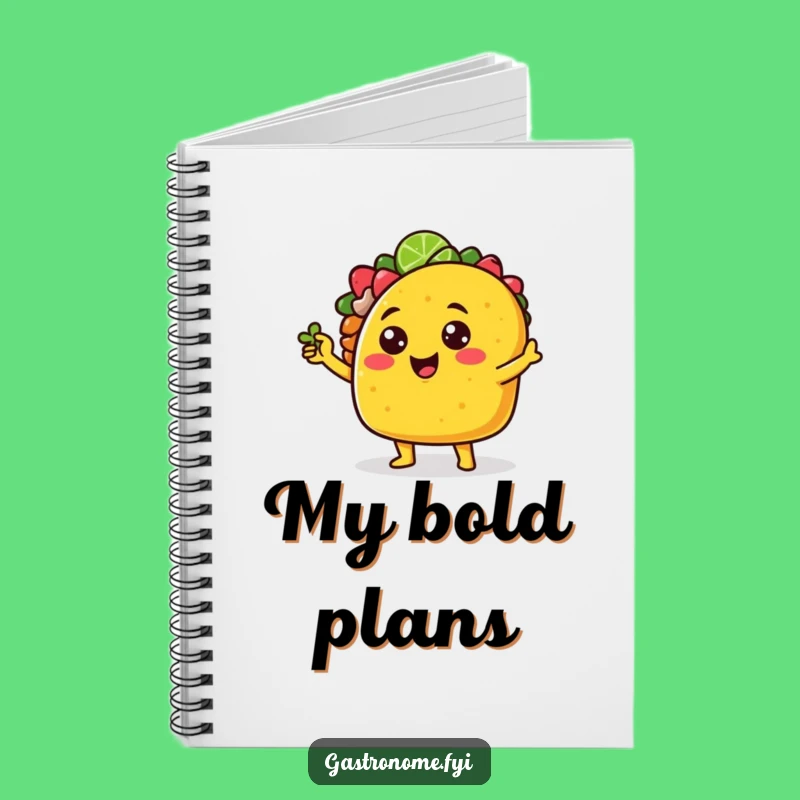 Funny Sassy Taco Lime Wedge Notebook - For Your Bold & Spicy Ideas