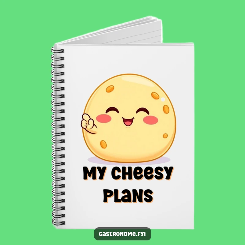 Funny Smiling Cheese Ball Notebook, Journal for Satisfied Thoughts