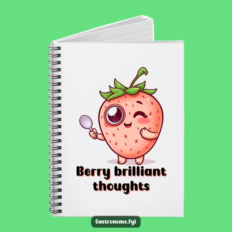 Funny Strawberry Monocle Notebook: Jot Down Ideas with Sophistication