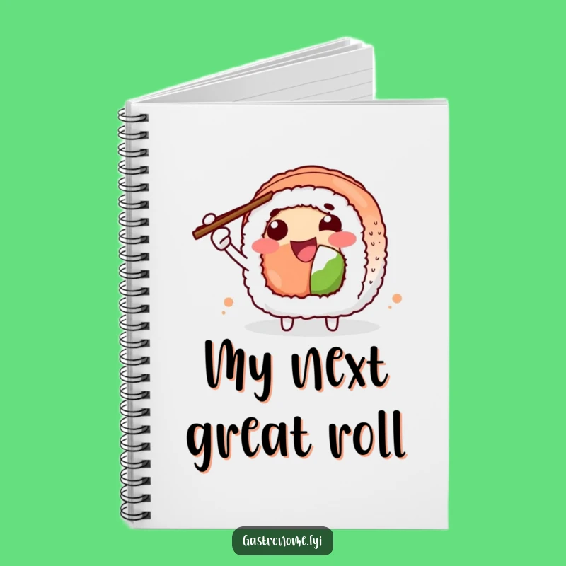 Funny Sushi Roll Notebook: Joyful Character for Notes, Perfect Humorous Journal Gift