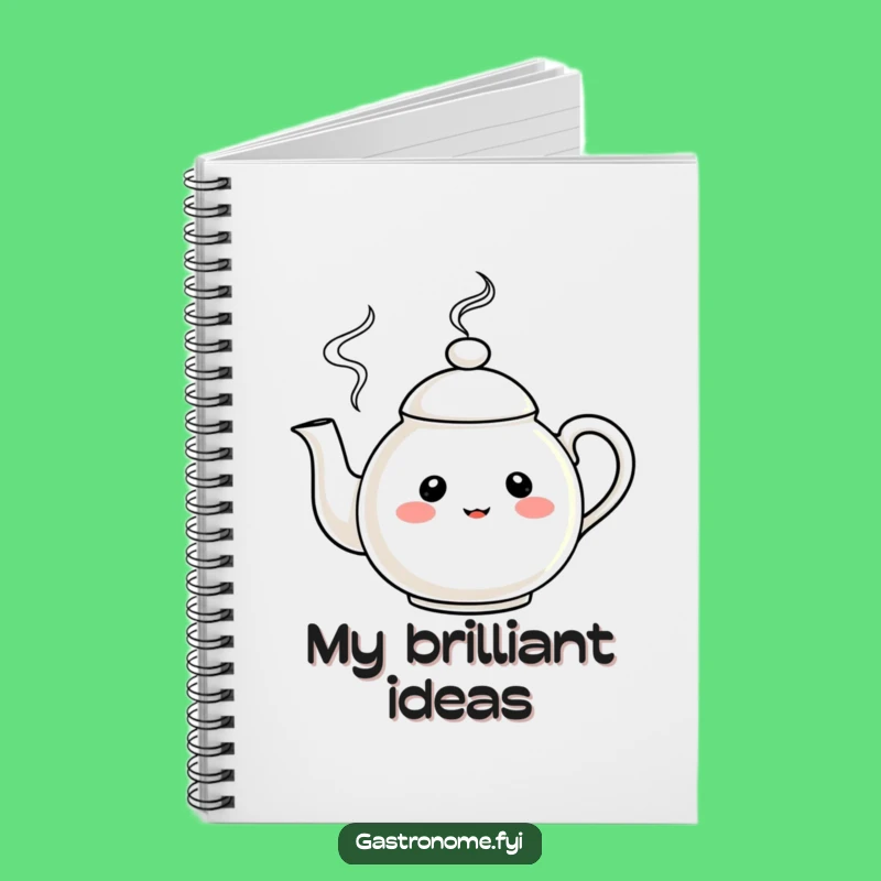 Funny Teapot Character Notebook: Jot Down Ideas with Whimsical Steam and Humor