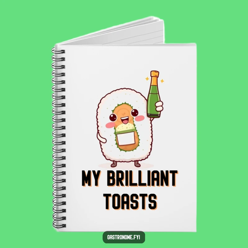 Funny Sushi Wine Notebook - Perfect for Party Planners & Foodies