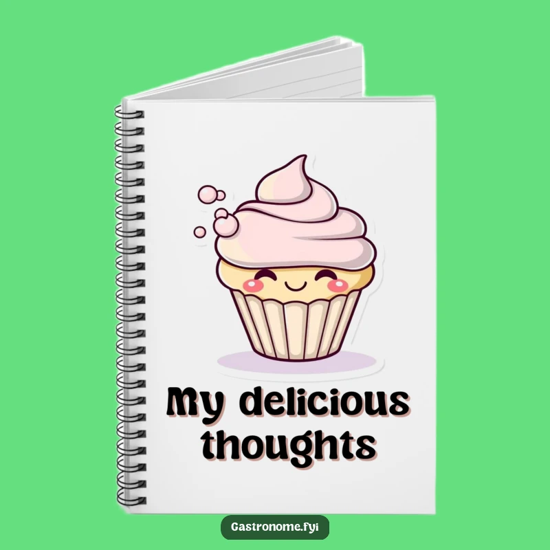 Funny Cupcake Frosting Puff Notebook: Sweet Gift for Notes