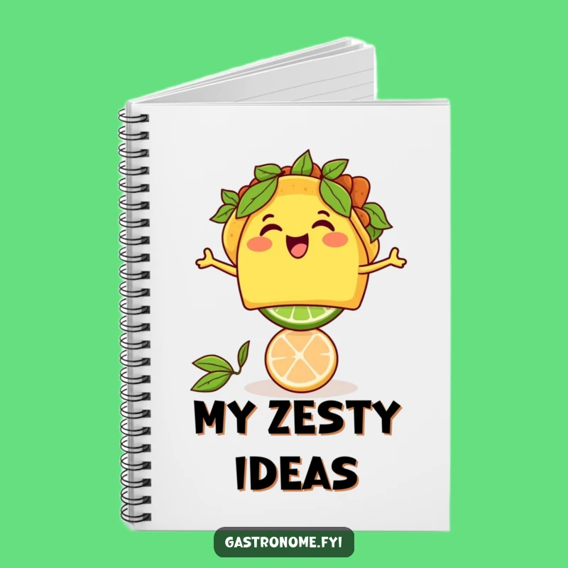 Funny Taco Lime Notebook: Jot Down Ideas with Zesty Humor