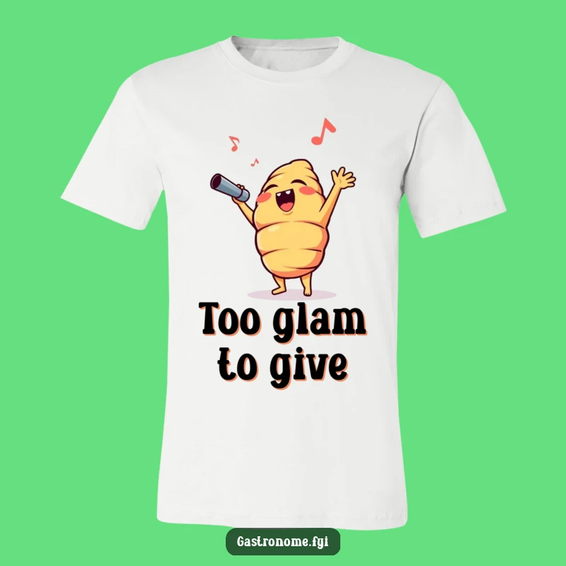 Funny Croissant Opera High Note T-Shirt - Hilarious Pastry Music Gift for Him or Her