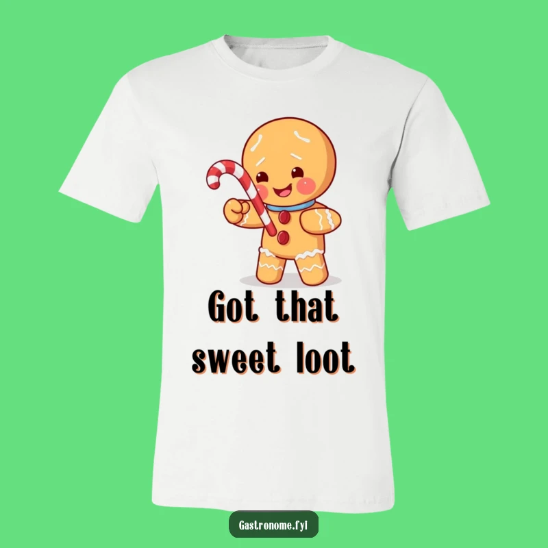 Funny Gingerbread Man T-Shirt: Candy Cane Thief, Ideal Funny Gift Tee