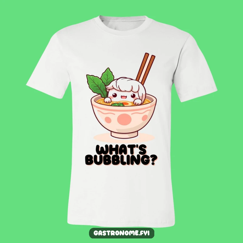 Funny Ramen Peek T-Shirt: Curious Noodle Bowl's Peek-a-Boo Design - Funny Gift