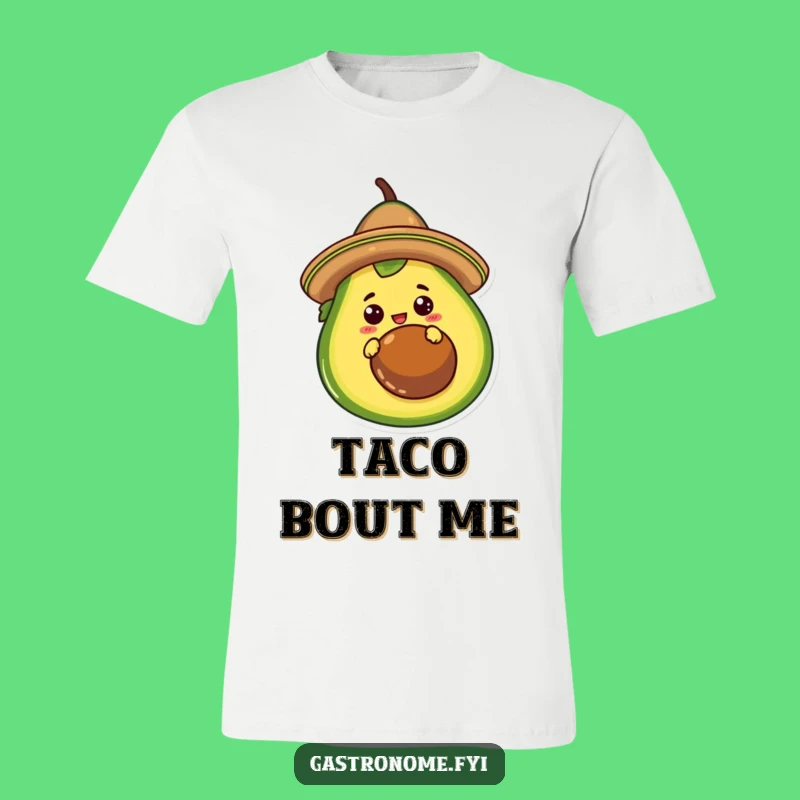 Funny Taco Avocado T-Shirt: Curious Character Peeking, Hilarious Gift