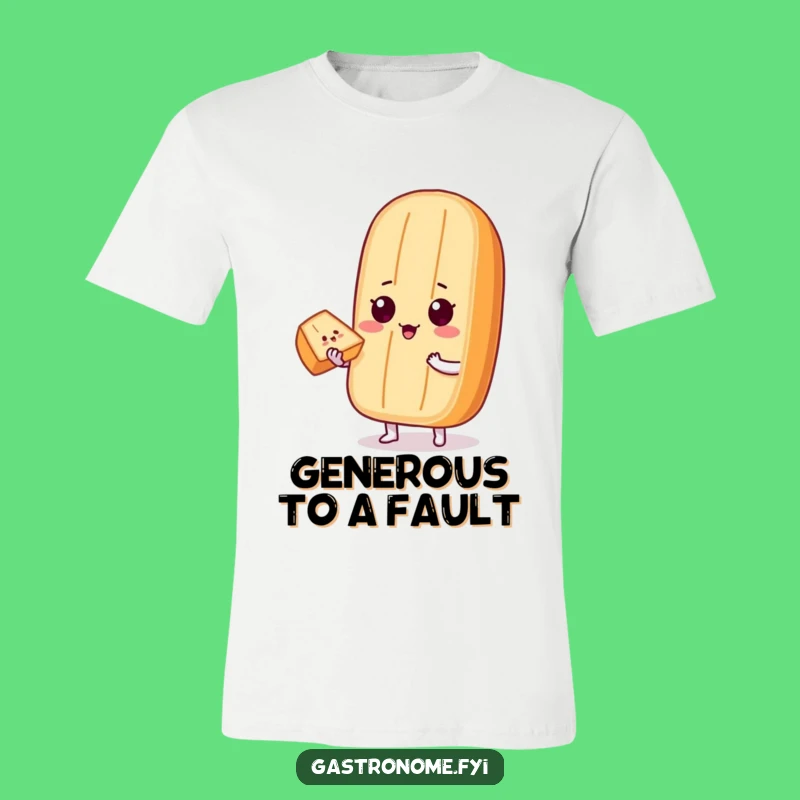 Funny Baguette Slice T-Shirt: Proud Baker's Generous Gesture - Funny Gift