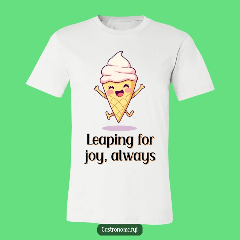Funny Ice Cream Cone Leap T-Shirt: Wearable Joy for Sweet Personality