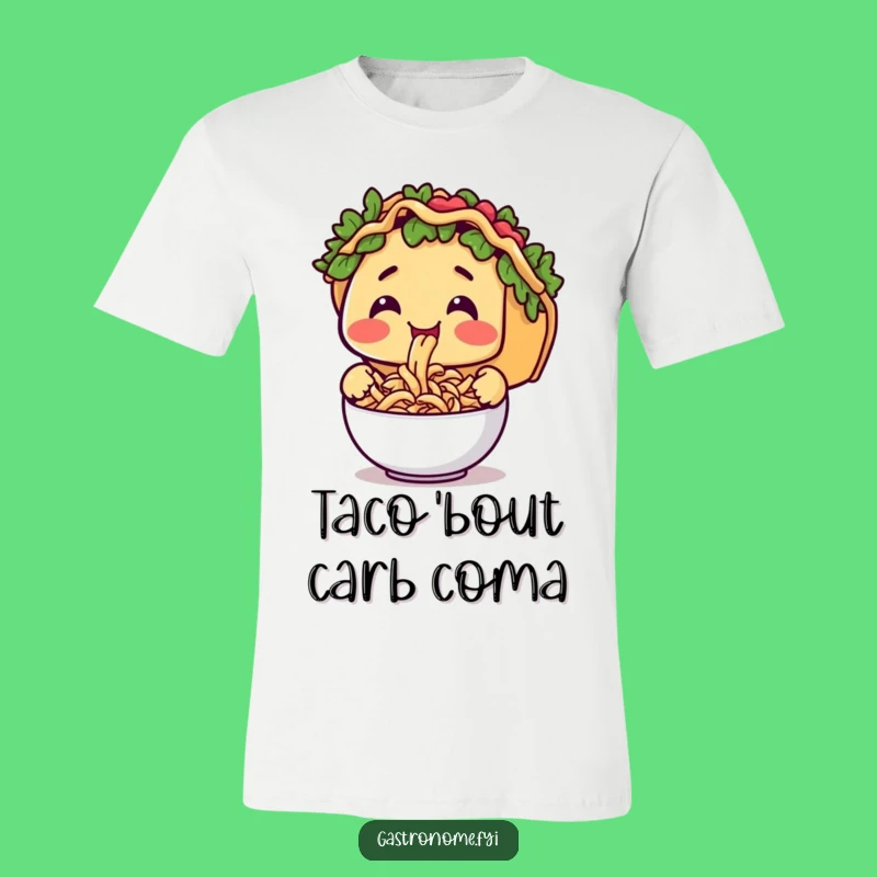 Funny Taco Pasta T-Shirt - Quirky Comfort Food Design