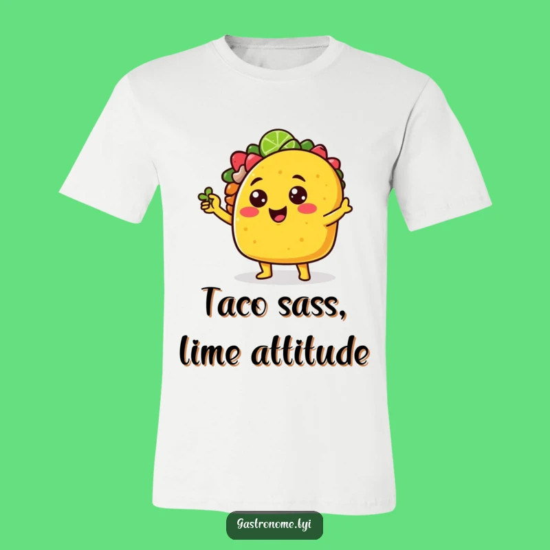Funny Sassy Taco Lime Pose T-Shirt - Bold & Humorous Mexican Apparel