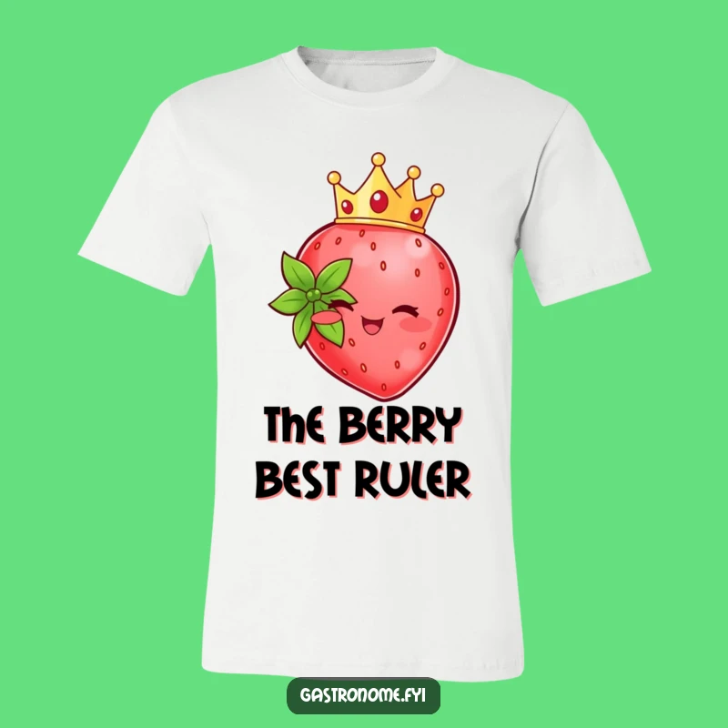 Funny Strawberry Crown T-Shirt: Wear Your Sweet, Royal Vibe