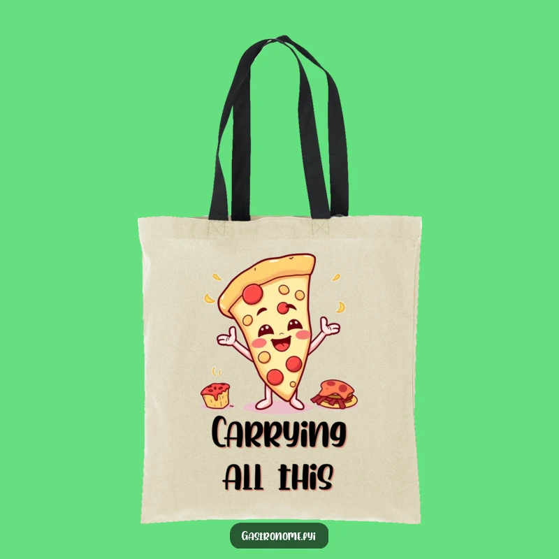 Funny Pizza Feast Tote Bag - Carry Your Hunger with This Foodie Humorous Design!