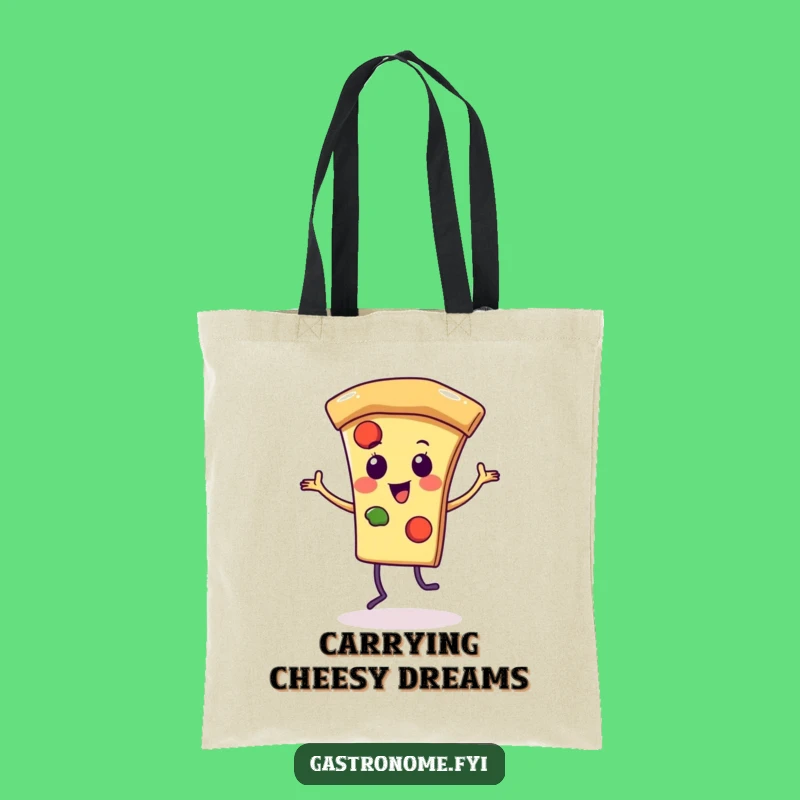 Funny Pizza Lover Tote: Carry Your Essentials with Dancing Slice Style