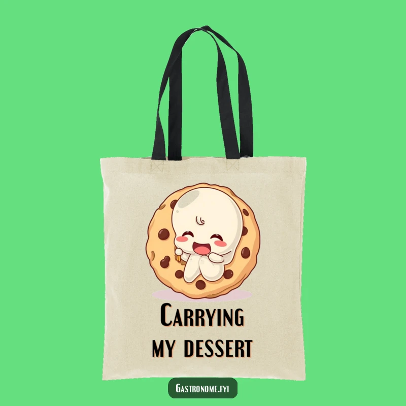 Funny Jelly Character Cookie Bite Tote Bag - Cute & Humorous Dessert Accessory