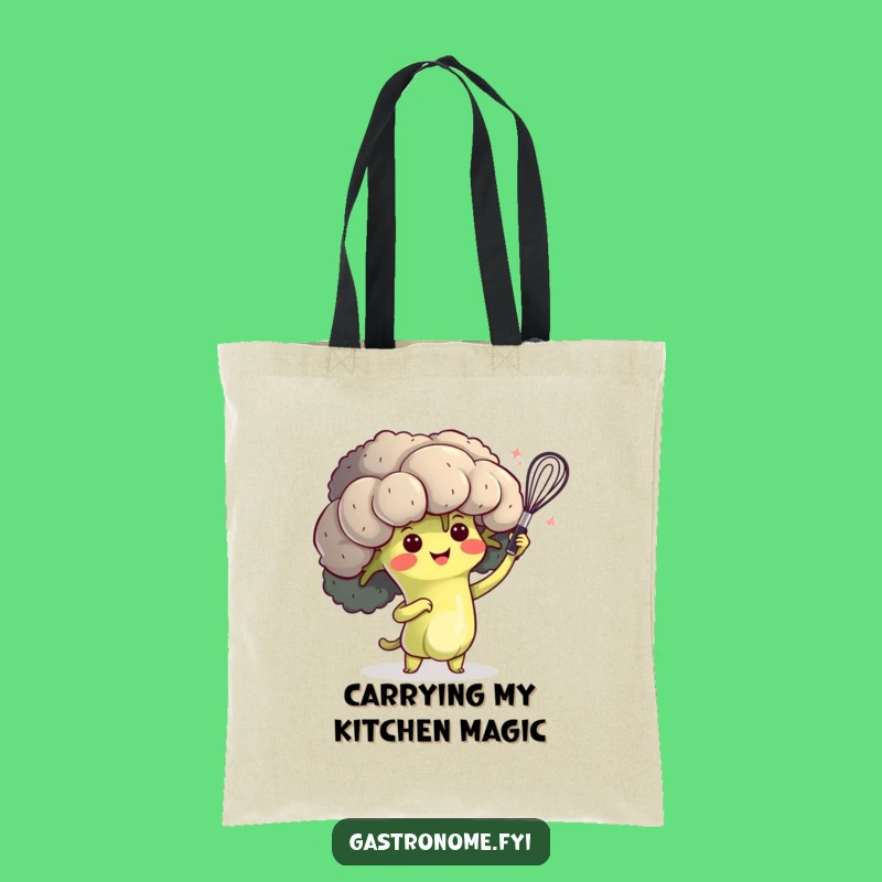 Funny Broccoli Chef Tote Bag - Market Day Humor Gift