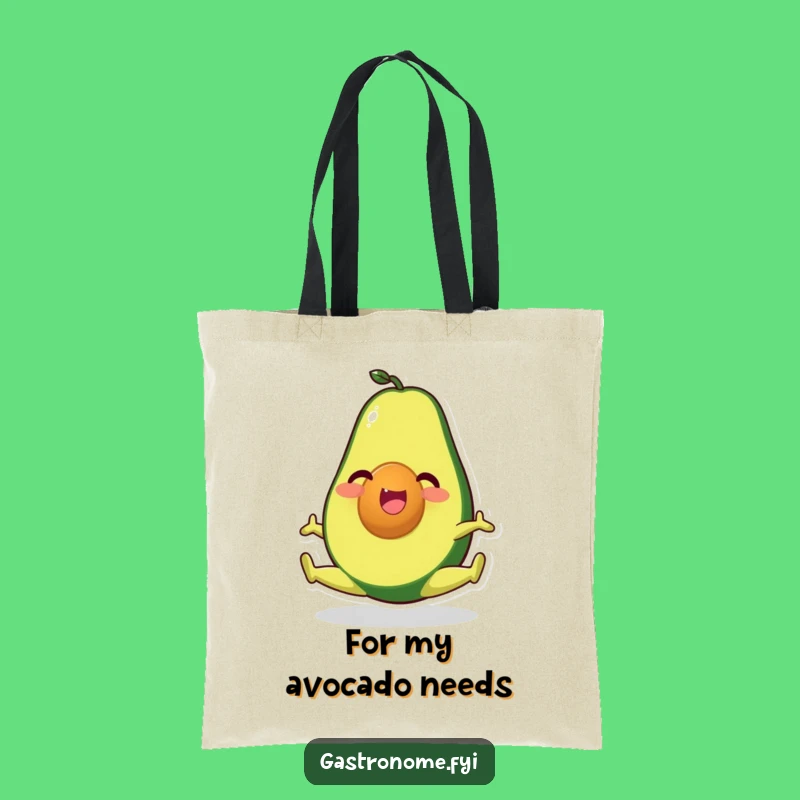 Funny Avocado Split Tote Bag: Happy Character Carryall for Healthy Hauls