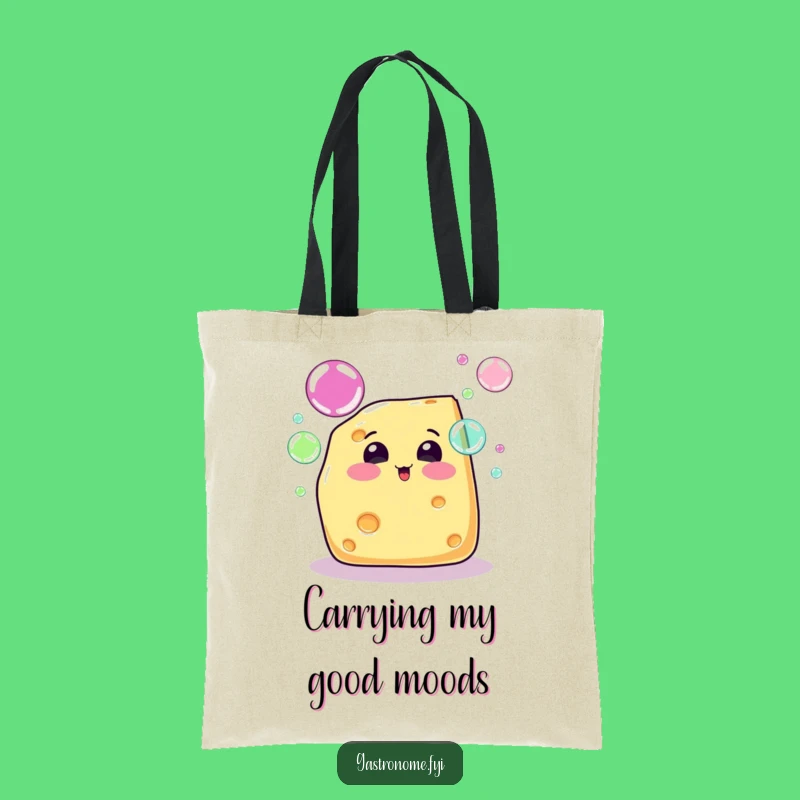 Funny Cheese Bubble Tote Bag: Carry Your Joyful Bubbles