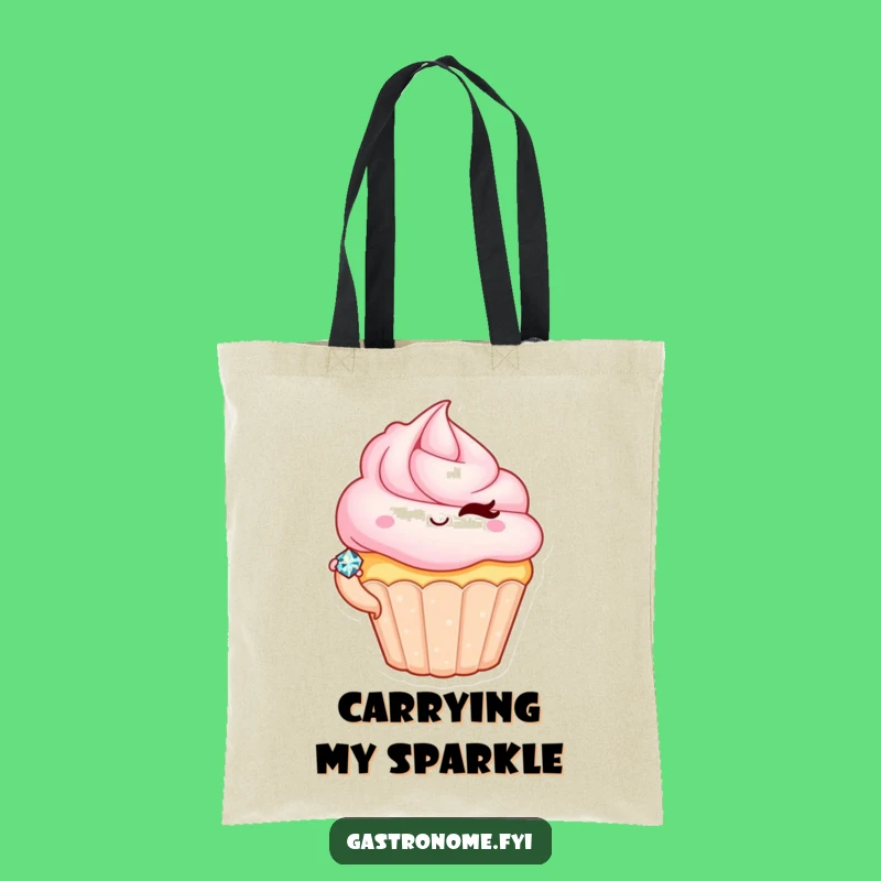 Funny Cupcake Treasure Tote: Carry Your Essentials with Sparkle