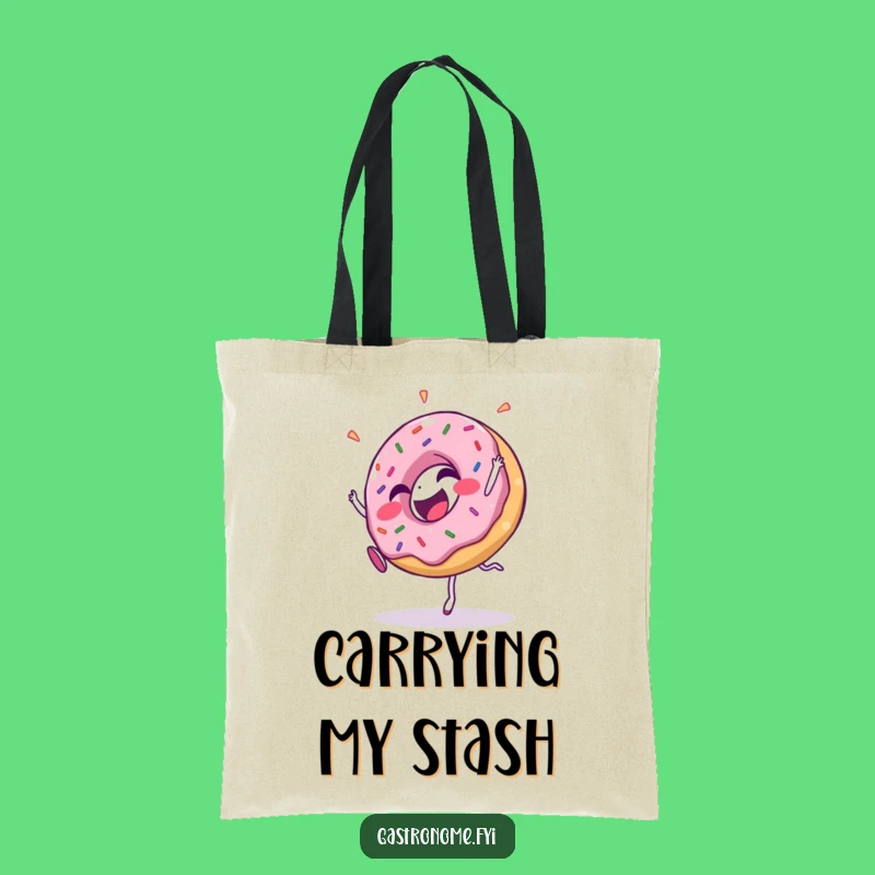 Funny Donut Cartwheel Tote Bag - Carry Your Sweet Style Gift