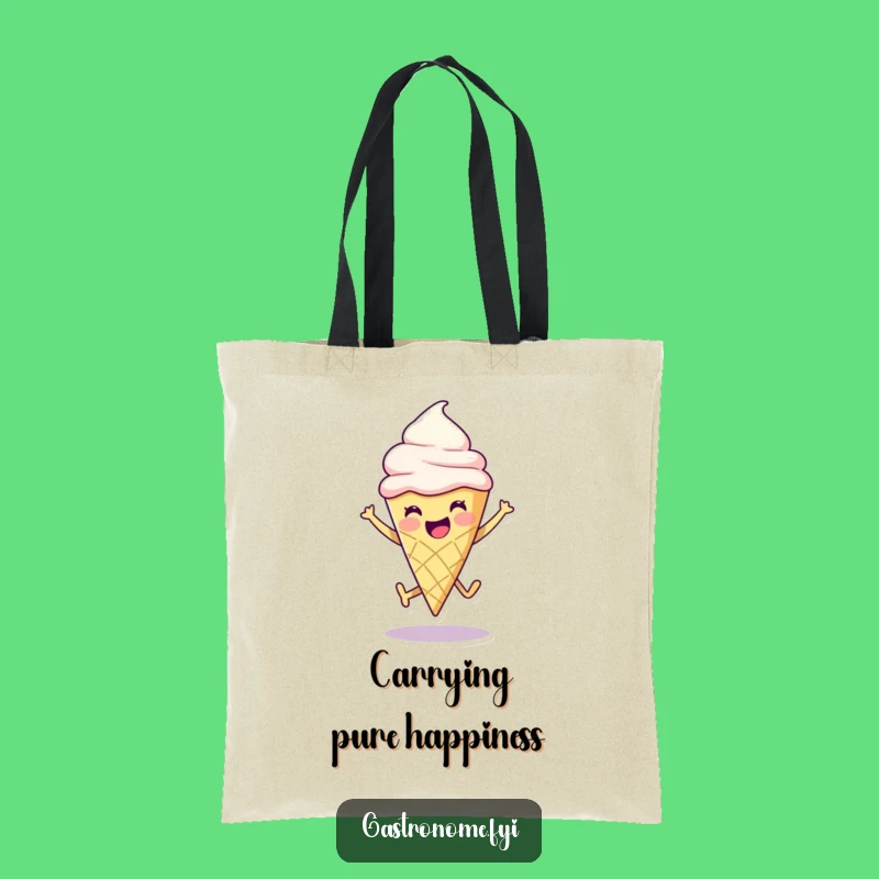 Funny Ice Cream Cone Leap Tote Bag: Carry Your Happiness & Fun