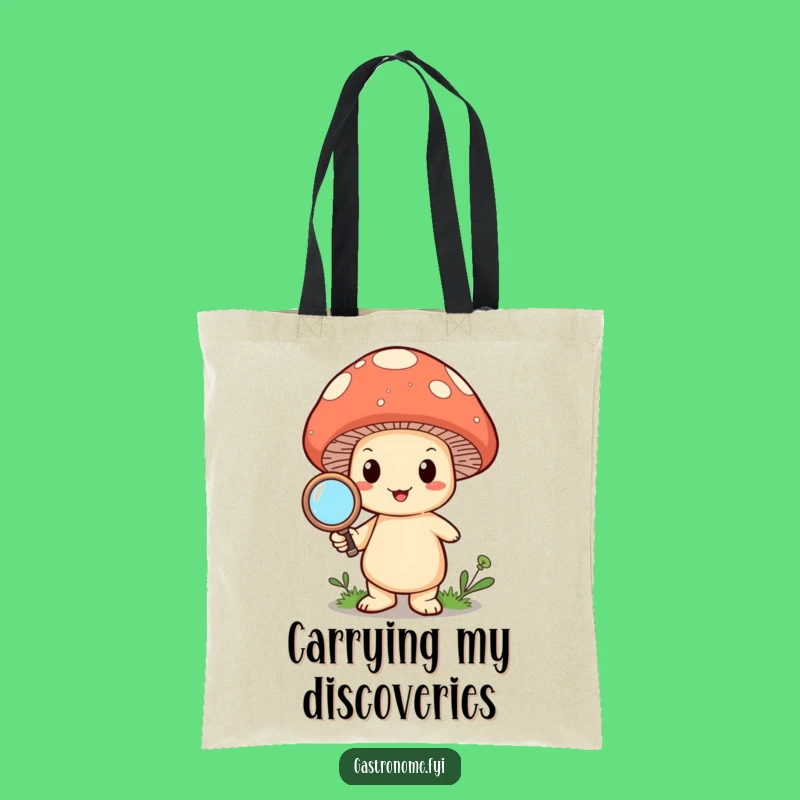 Funny Mushroom Magnify Tote Bag: Carry Your Discoveries with Joy