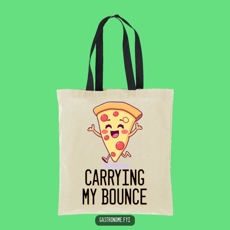 Funny Pizza Hop Tote Bag: Carry Your Fun, Cheerful Design, Practical Funny Gift