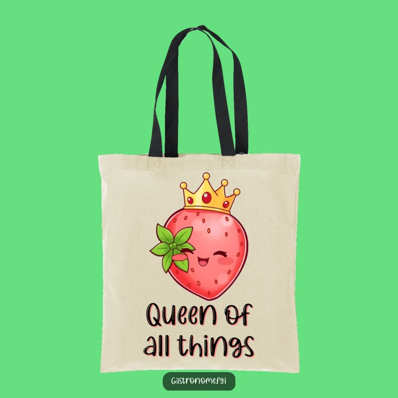 Funny Strawberry Crown Tote Bag: Carry Your Sweetness in Style