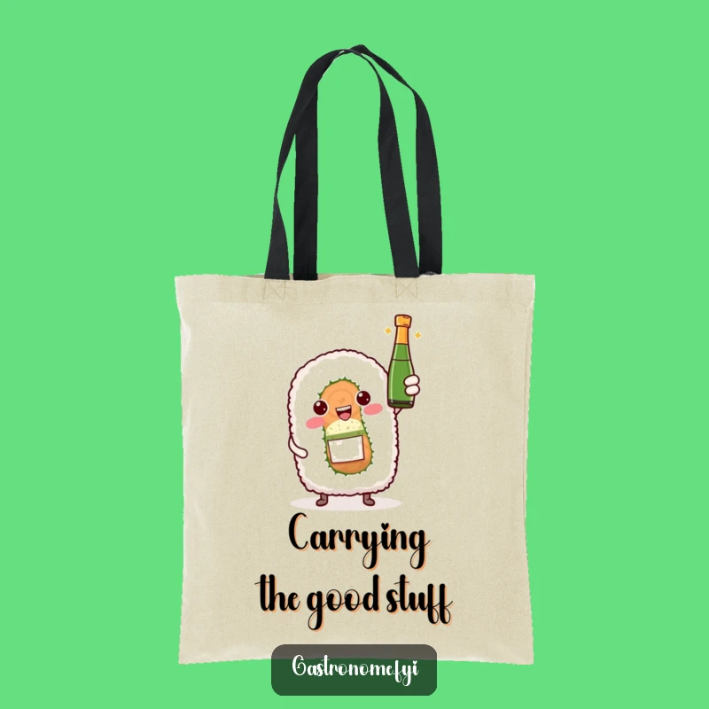 Funny Sushi Wine Tote Bag - Carry Your Celebrations in Style