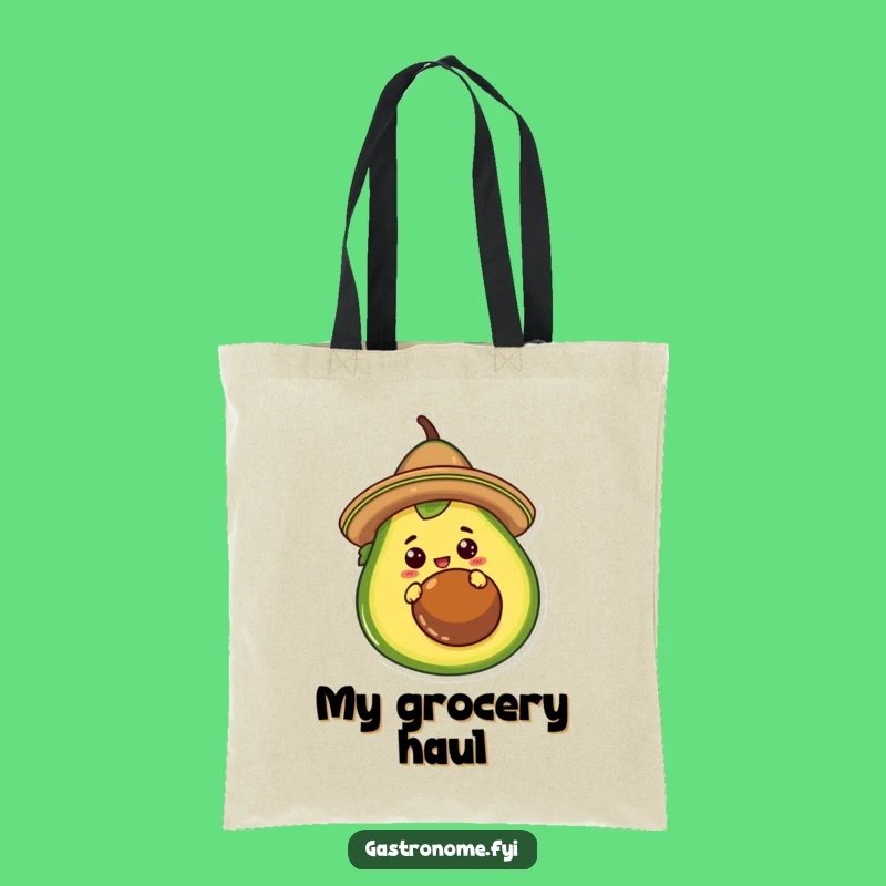 Funny Taco Avocado Tote Bag: Curious Peeker, Perfect Humorous Shopping