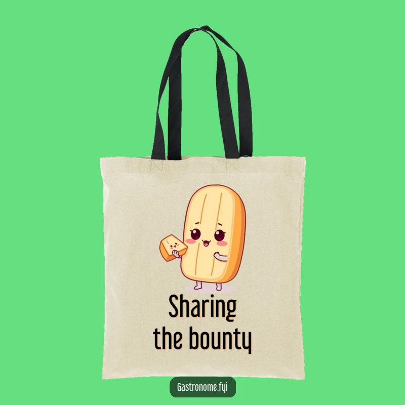 Funny Baguette Slice Tote Bag: Carry Generosity - Great Funny Gift