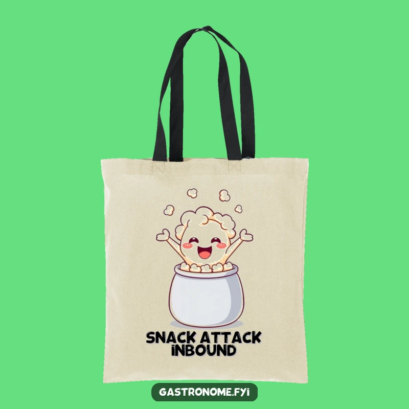 Funny Giggling Popcorn Kernel Tote Bag - Carry Your Laughs in Style